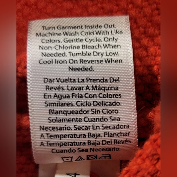 Free Assembly Womens Orange Sleeveless Sweater - Size XXL(fits Like M/L) - Picture 5 of 5